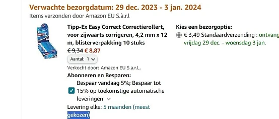 Tipp-Ex Easy Correct Correctierollert, voor z...