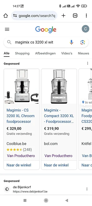 Magimix cs3200 witte versie bij Fnac nu €199...