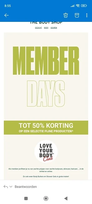 MEMBER DAYS bij the Body Shop GELDIG OP GESEL...