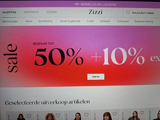 zizzi.be bespaar 50% + 10% extra