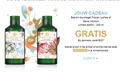 Gratis bad- en douchegel Frozen lychee of Spi...