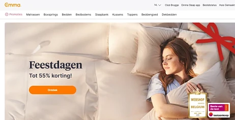 Bij emma-matras.be tot -55% op een selectie a...