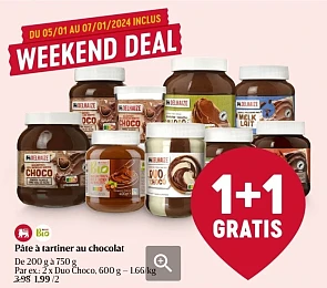 🍫 Àpd demain, 1+1 gratuit sur toutes les pât...