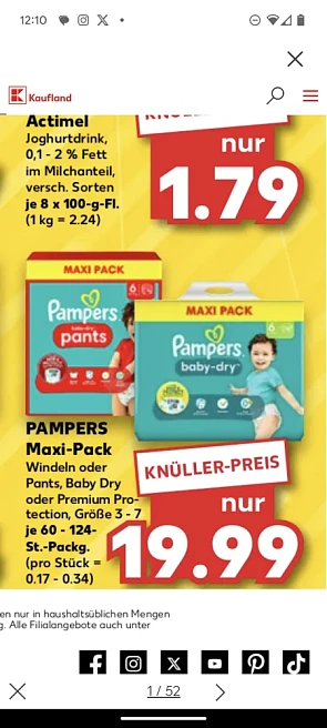 In kaufland Duitsland zijn de pampers baby d...