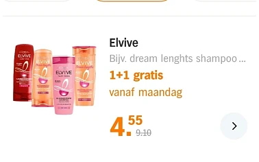Albert Heijn vanaf maandag 1+1 gratis elvive