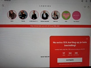 loavies.com nu extra 15% korting op je hele b...