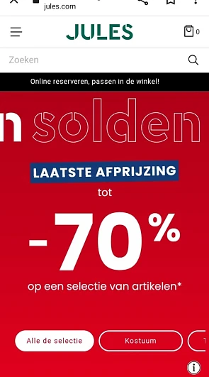 jules.com laatste afprijzing tot -70% op een...