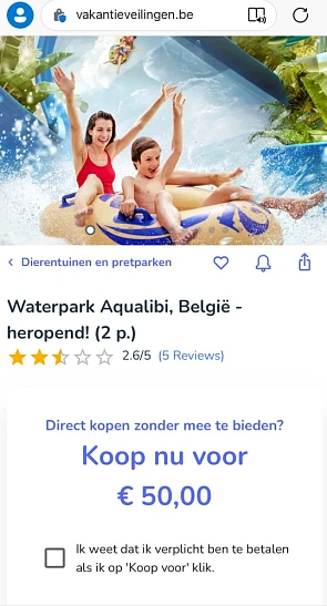 Aqualibi tikets kopen ? Ga via vakantie veil...