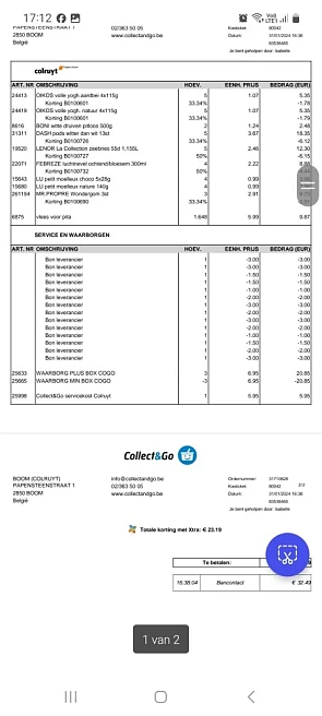 Collect and go Oïkos stond goedkoper v´bav 5...