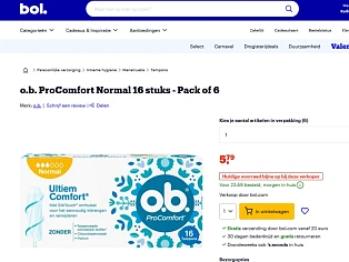 o.b. ProComfort Normal 16 stuks - Pack of 6...