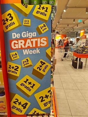 Giga Gratis Week bij Albert Heijn, dat is 1+2...