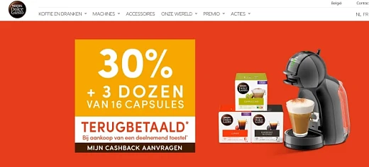 NESCAFÉ Dolce Gusto Cashback 30% + 3 dozen ko...