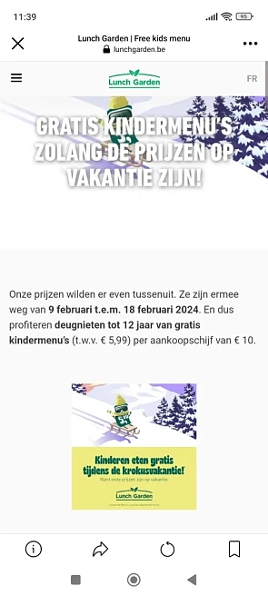 Kinderen eten gratis bij lunch Garden tijdens...