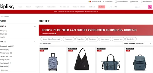 15% extra korting bij aankoop vanaf €75 uit d...