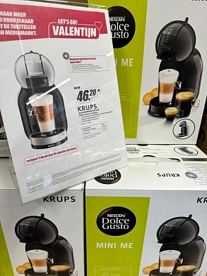 Valentijnscadeau bij MediaMarkt: Krups Nescaf...