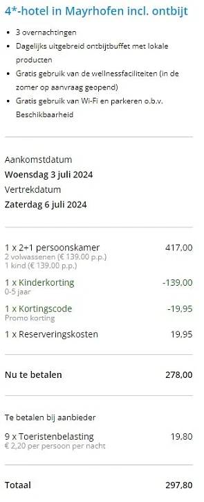 Bedankt voor de tip over Traveldeal.be Promoj...