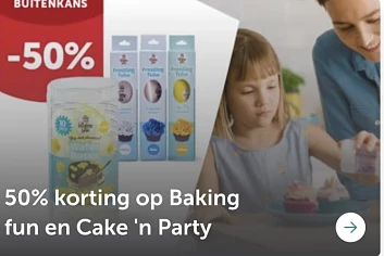 -50% op alle bakdecoratie van Baking Fun en C...