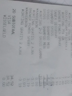 In Kruidvat syoss 2 en 2 gratis np 17.56 nu 7...