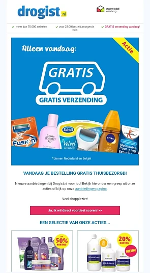 Vandaag gratis verzending bij drogist.nl