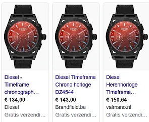 Diesel Timeframe DZ4544 Herenhorloge