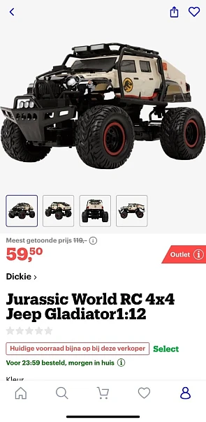 Een koopje op bol.com Normaal 119€ Jurass...