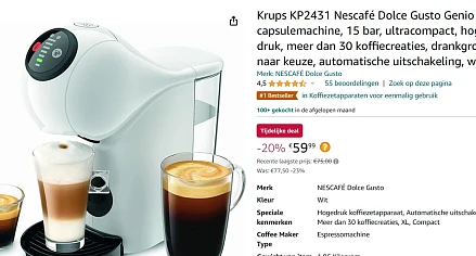 Krups KP2431 Nescafé Dolce Gusto Genio S caps...