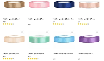 Satijnlint koopje bij Weddingdeco.nl