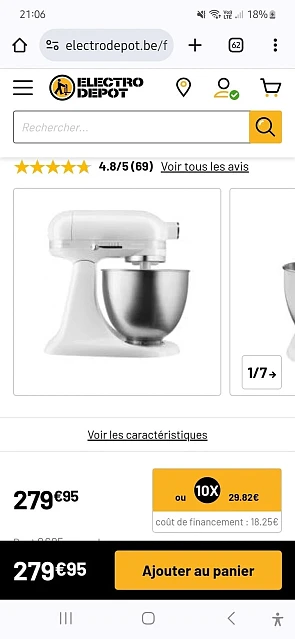 Kitchenaid korting op hun website op verschil...