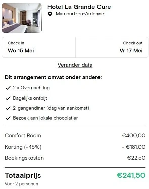 3 dagen naar de Ardennen voor € 120,75 p.p.😍...