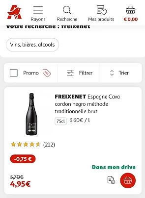 Volgens de website van Auchan Roncq staat de...
