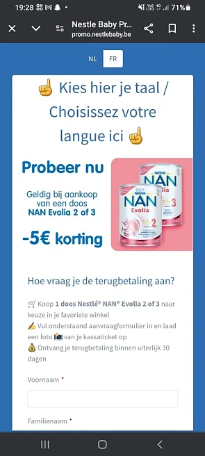 NAN evolia -5€ korting