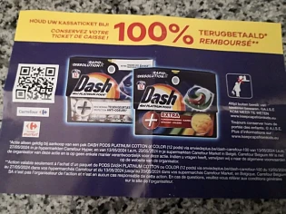 Dash Pod 12 pods terugbetaald bij Carrefour