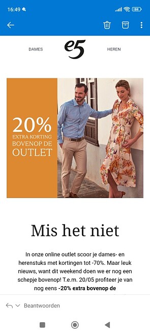 Extra korting op de outlet