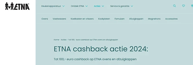 ETNA ovens en afzuigkappen