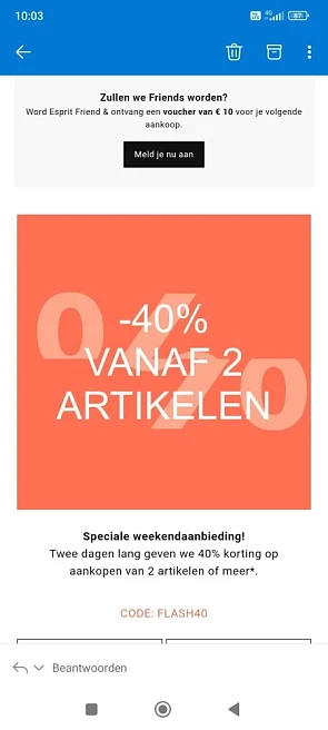 Weekend aanbieding