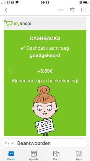 Myshopi terugbetaling