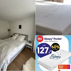 Matras met pocketvering vanaf € 99 bij EasySleep