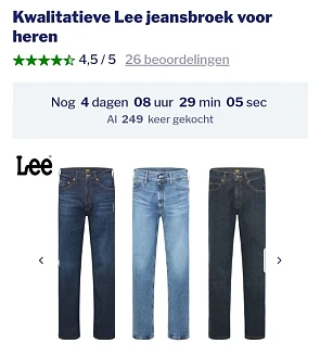 Lee jeansbroeken aan hoge korting bij Outspot!