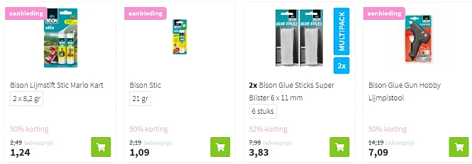 -50% op Bison lijmproducten bij Plein