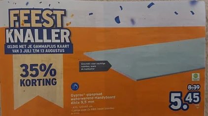 Gyproc 35% korting