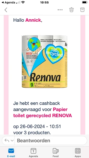 50% terugbetaald via Shopmium