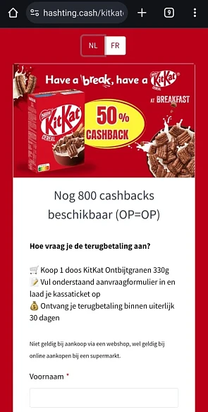 KitKat cereal cashback