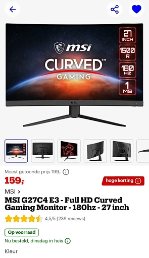 MSI gaming monitor 27inch