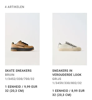 50% korting en meer bij Zara op kinderschoenen en zoveel meer