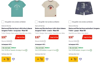 Tot 50% korting op baby- en kinderkleding bij Bol