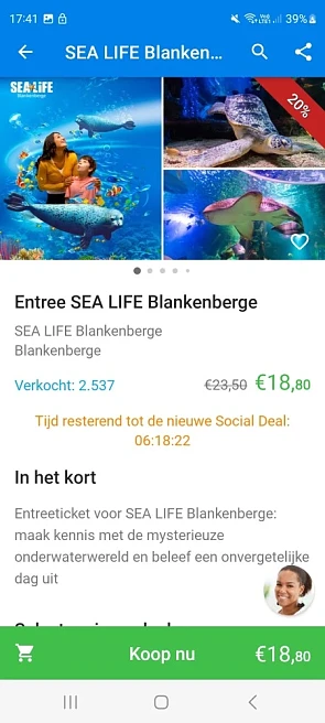 Sea Life Blankenberge met 20% korting