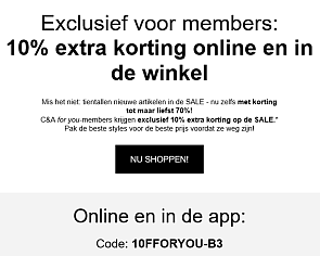 -10% extra op de sale