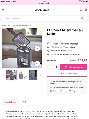 QLT 2-in-1 Muggenvanger Lamp