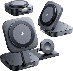 LISEN Station chargeur sans fil magsafe 3 en 1