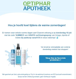 gratis verfrissingsspray